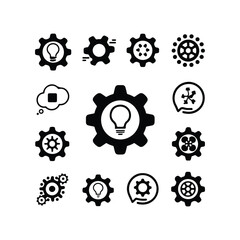 Gear solic icon Cog Gear icon vector flat sign isolated on white Gear setting icon set. Cog wheel icon. Gear wheel icon. Gear setting icon collection gear icon