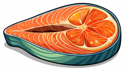 Fresh raw salmon trout steak slice ready for culinary preparation in a kitchen setting, salmon, trout, steak, slice of fresh raw fish, isolated