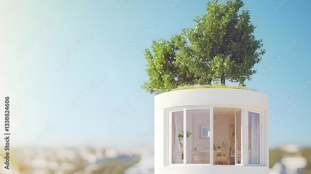 Poster futuristic ai powered atmospheric towers utilizing bioengineered moss and fungi for hyper efficient 