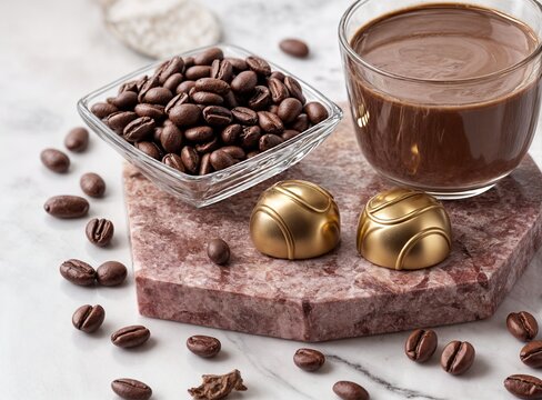 generative image Sweets candy chocolate cocoa coffee chocolate paste dessert coffee beans background desktop wallpaper coffee shop cafe menu hot chocolate