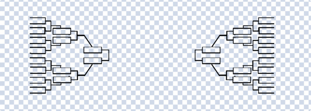 Tournament Bracket Chart Transparent Background Vector