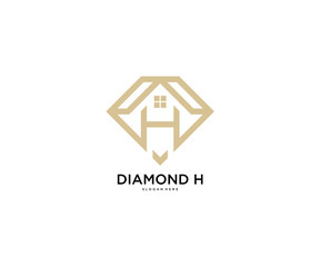 Diamond H Real Estate Logo Design