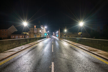 Stamford Town bridge on beautiful sunny day. England