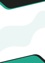 Abstract modern background with flowing shapes in green and black