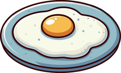 シンプルな目玉焼きのイラスト