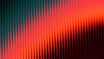 Vibrant ribbed background with futuristic vintage aesthetic and nostalgic retro chrome. Chromatic dramatic gradient in retro-futuristic style with warm and cool tones for trendy visual art projects © 3d_kot