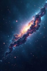 Fototapeta premium Shimmering silver cosmic dust, distant galaxies , texture, dust, outer space