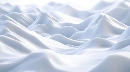 Fototapeta premium Abstract White Fabric Waves Soft, Smooth, and Elegant Textured Background