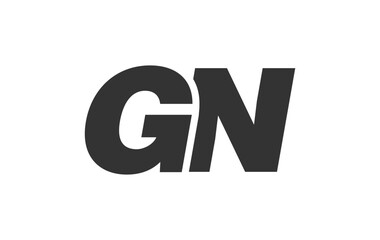 GN Techno Editable Font Logo For Corporate Branding. Bold, Futuristic Design With Unique Typographic Ideas. Minimal Custom Type And Dynamic Letter
