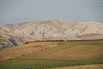 Obraz premium Mountains in Morocco. Travel destination in Africa. Vacation trip. Moroccan culture. Summer holiday. North Africa. Mountain landscapes. Desert soil