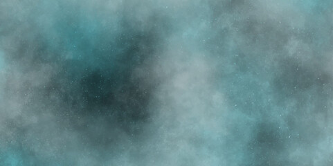 Abstract GRAY and BLUE isolated cloud cumulus clouds. BLUE aquarelle painted realistic fog or mist smoky textured canvas design. White and ash messy wall stucco texture background.	
