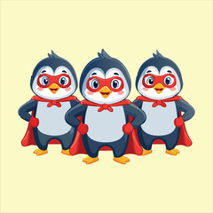 A superhero penguin 