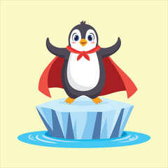 A superhero penguin 