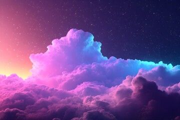Neon gradient clouds