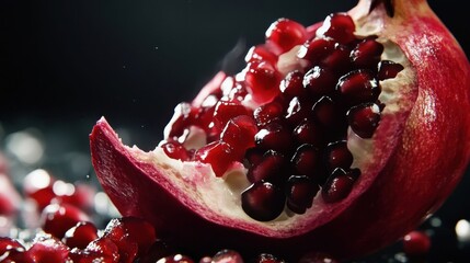 Juicy pomegranate with seeds.
