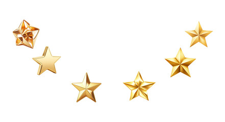 Obraz premium Luxury golden star background, isolated on white background. 