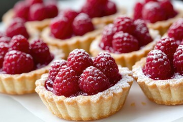 Mini Raspberry and Mascarpone Tarts.