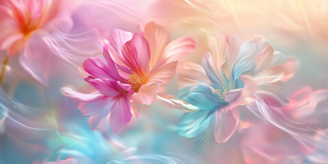Obraz premium Magical vibrant nature background of blossom. Perfect for cosmetics, spa, perfume, beauty salon, florist shop, health care product, homeopathy, aromatherapy