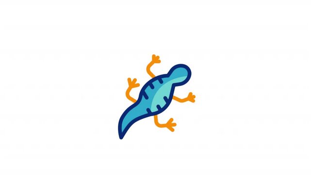 Ichthyosauri Alpestris Animated Alpha Icons loop