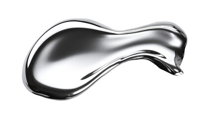 silver spoon isolated on white background