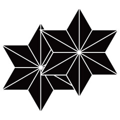 家紋です。比翼麻の葉といいます。