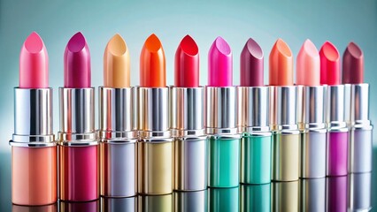 Pastel Lipstick Gradient: Soft Hues & Copy Space for Beauty Ads