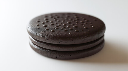 Chocolate cookie isolated on a white background