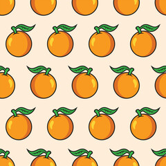 orange seamless pattern for background, restaurant decoration, fabric motif, product packaging, texture, wallpaper