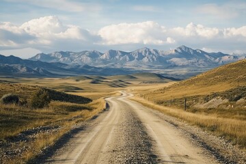 An Image Of A Deserted Dirt Road Winding Through Fb97ea28-6 238