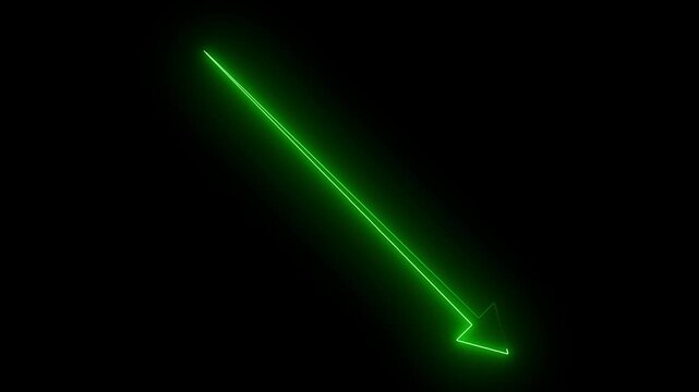 arrow down business graph icon animation. business chart concept. 