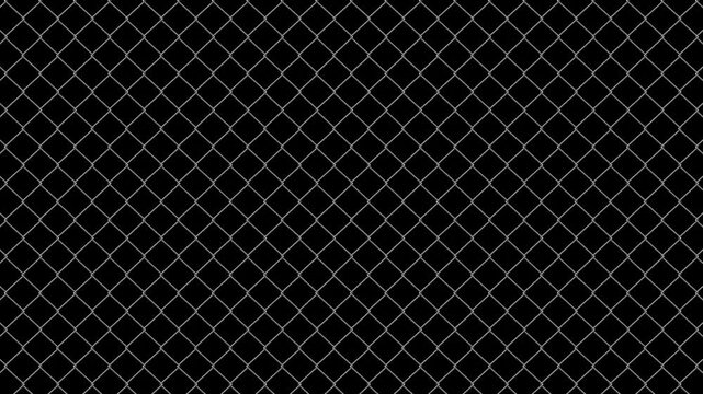 Chain Link Fence Animation Curtain Transition Effect Transparent Background Alpha Channel