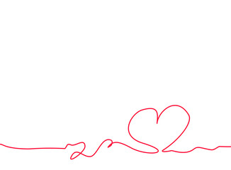 One line hearts vector , Love hearts illustration, One line vector, valentines clipart.