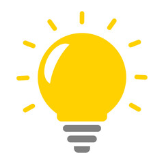 Lightbulbs icon on white background , creative thinking , vector illustration 