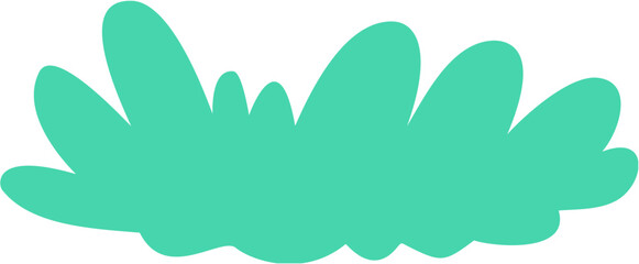 Green bushes in a cute green color vector graphic illustration