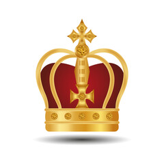 The crown is a symbol of monarchical power on a white background