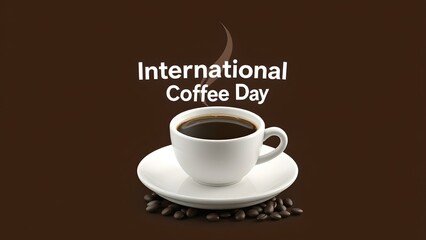Obraz premium International Coffee Day Concept of coffee, celebration, theme