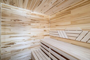 standard interior wooden bath, sauna, steam room