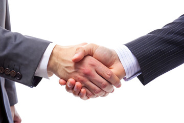 Two businessmen shaking hands a strong business partnership deal agreement