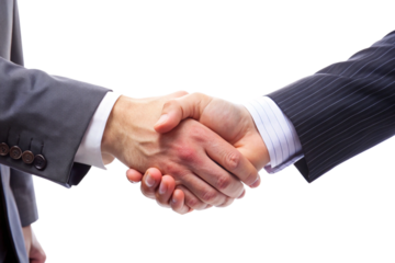 Two businessmen shaking hands a strong business partnership deal agreement