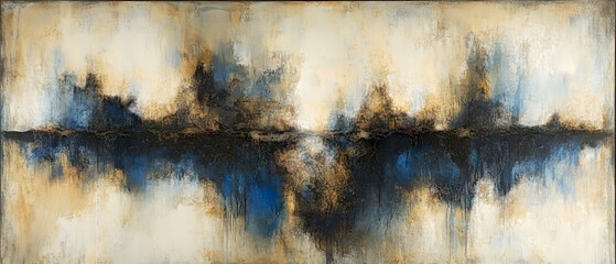 Naklejka premium Abstract Blue and Gold Texture