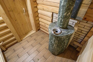 standard interior wooden bath, sauna, steam room