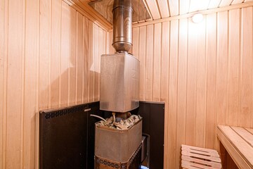 standard interior wooden bath, sauna, steam room
