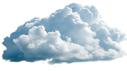 Fluffy White Cloud Isolated on Light Background for Weather and Sky.