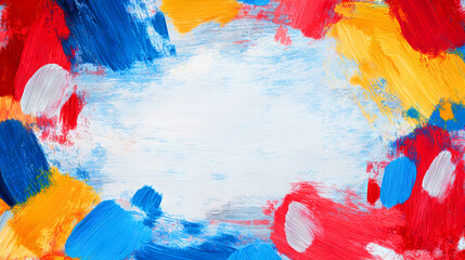 Colorful Brush Stroke Frame