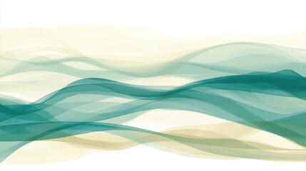 Fototapeta premium Abstract Teal Green Waves Background Design.