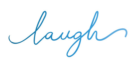 Playful elegant serif typography featuring the word 'Laugh' in a refined and cheerful design, perfect for joyful prints, humorous branding, or lighthearted greetings.