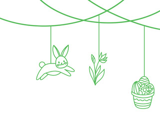 Easter Egg Frame Background Illustration