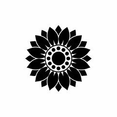 creative details Sunflower Icon vector illustration