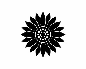 creative details Sunflower Icon vector illustration
