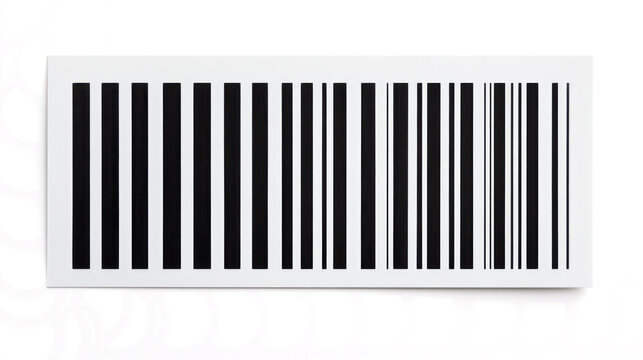 Barcode sticker, isolated on a white background, 